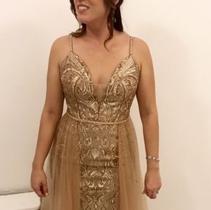 Gold formal dress size 10